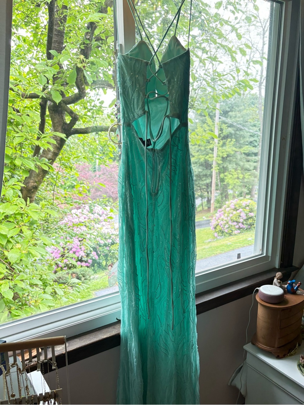 Windsor Mint Sequin Embellished Slip Dress - Picture 3 of 7